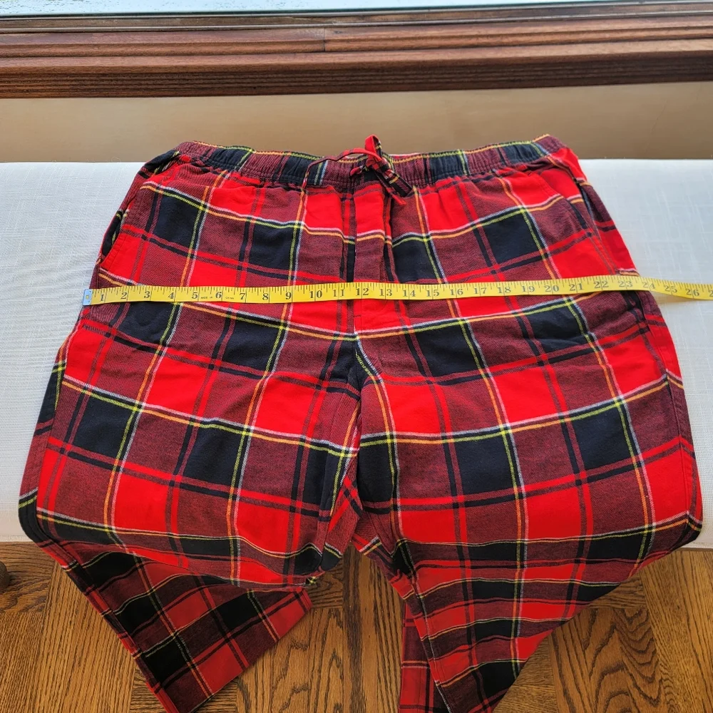 New! J. Crew XL Flannel Sleep Red Black Plaid PJ Pants Bottoms Buffalo Check NWT